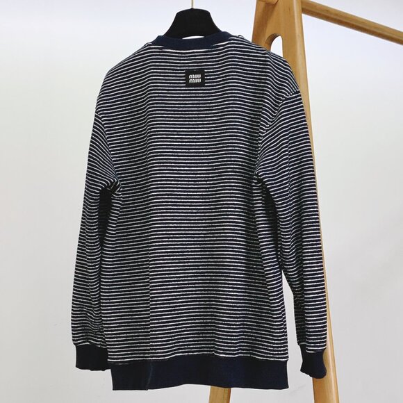 Miu Miu Retro Striped Knit Sweater - Picture 2 of 7